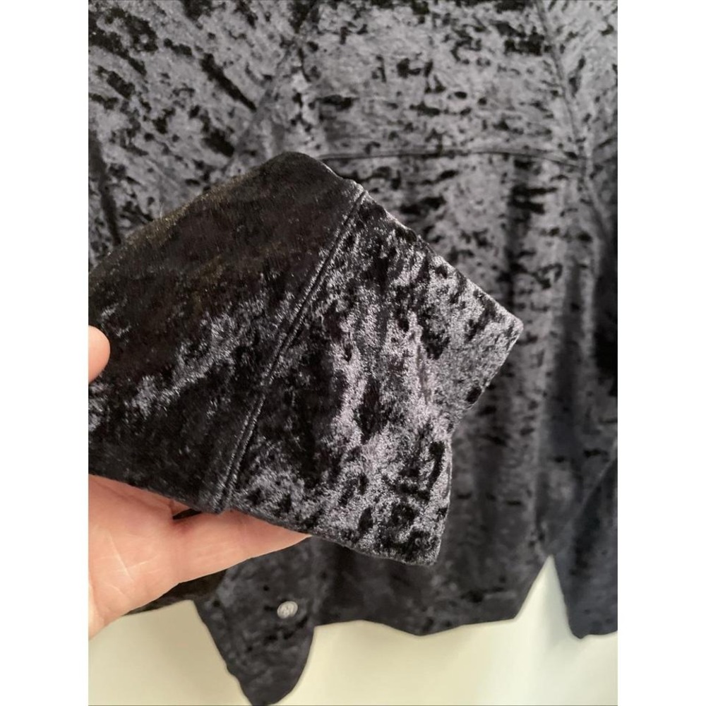 Crushed Velvet Size 8 Long Sleeve Black - Picture 4 of 6